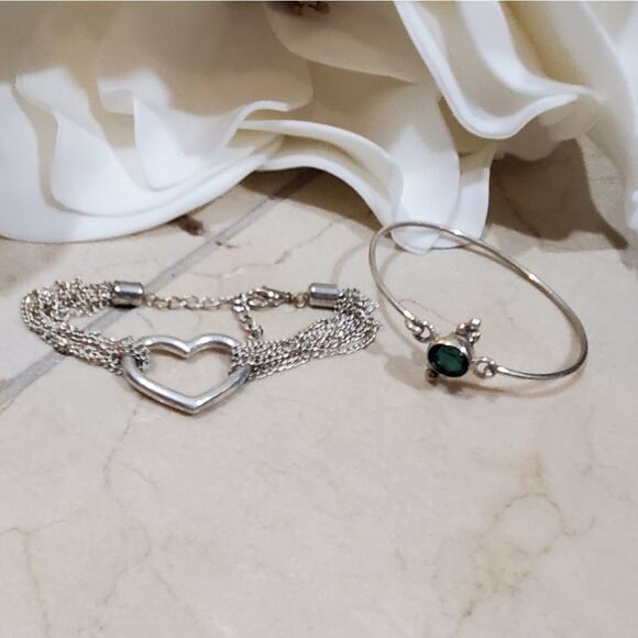 Stella and dot heart chain bracelets - Picture 1 of 4